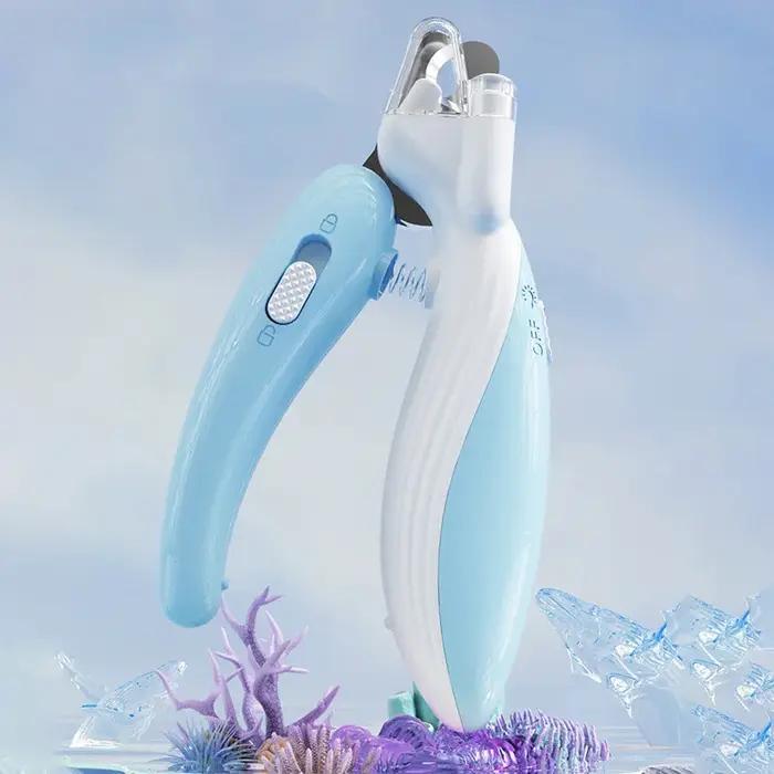 Coupe-ongles professionnel pour animaux de compagnie avec lumière LED ciseaux de toilettage pour griffes