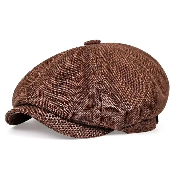 Casquette de gavroche en coton sergé pour hommes