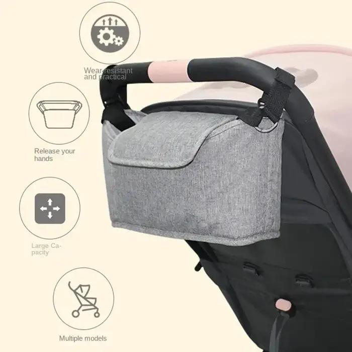 Sac de poussette pour bébé, sac à couches pour maman, grande capacité, organisateur de poussette, po