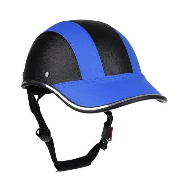 Casque de véloMoto MotocrossBicycle électriqueCasque de sécurité en cuir ABSCasque