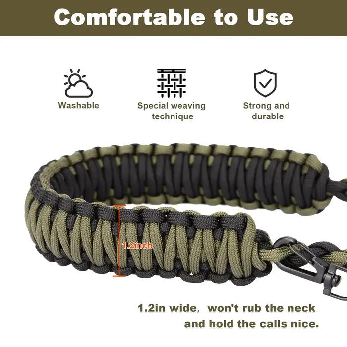 Porte-appeaux canard lanyard 11 boucles ajustables - Accessoire chasse canards confortable pour transporter 11 appeaux