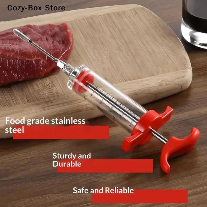 Seringue injectrice de marinade avec 3 aiguilles