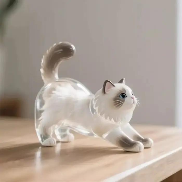 Porte-clés commémoratifs transparents pour stockage de poils d'animaux, Capsules d'organisation de p