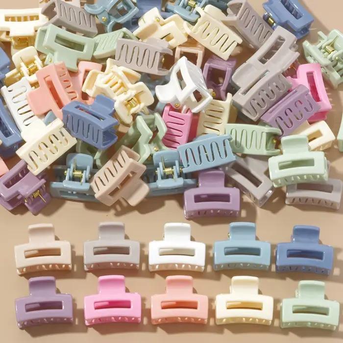 Pinces à cheveux creuses mates de couleur unie, Barrettes de capture de couleur bonbon, accessoires