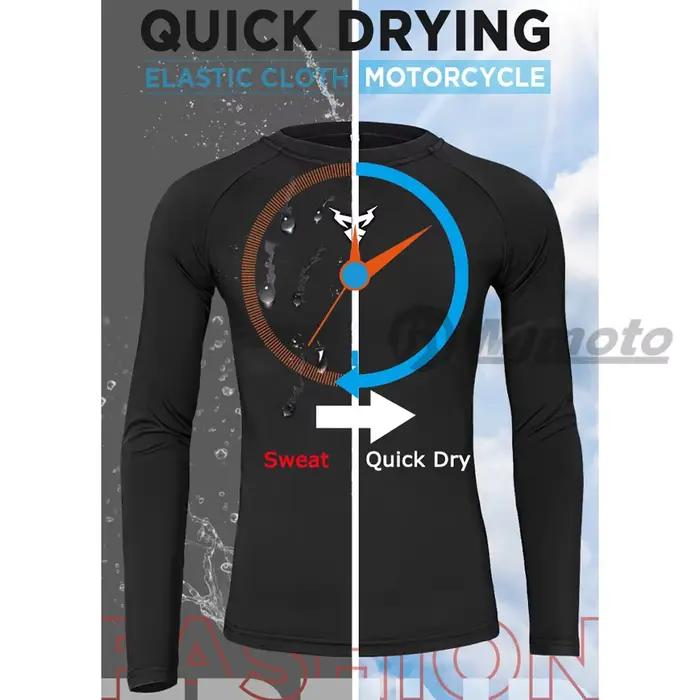 Sous-vêtements de moto motOCENTRIC, ensemble à séchage rapide, vêtements de sudation pour moto pour hommes, couches de Base, hauts et pantalons serrés et longs