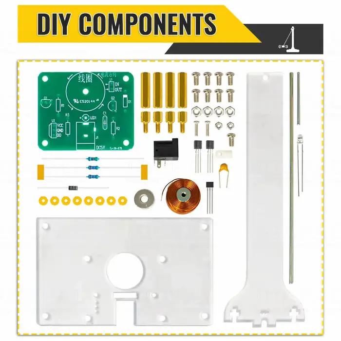 Kit électronique de balançoire électromagnétique, alimentation avec détection clignotante LED, pratique de la soudure, bricolage expérimental, 5V