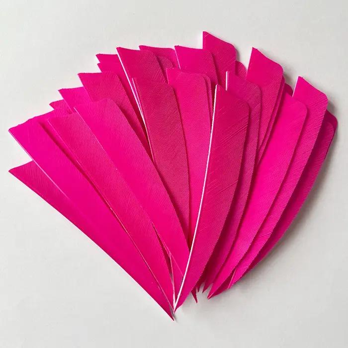 4 "50 pièces/lot IBOUNFOX chasse flèche plumes RW naturel dinde plumes bouclier tir à l'arc Fletches