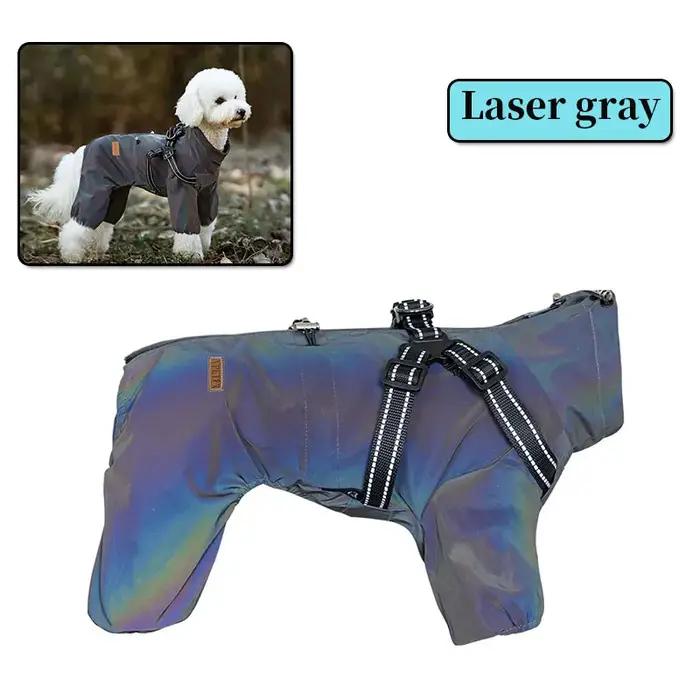 Imperméable pour chien avec harnais – Veste réfléchissante