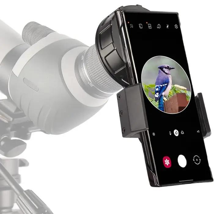 Adaptateur smartphone pour longue-vue, montage rapide et aligné pour jumelles et monoculaires, capture facile
