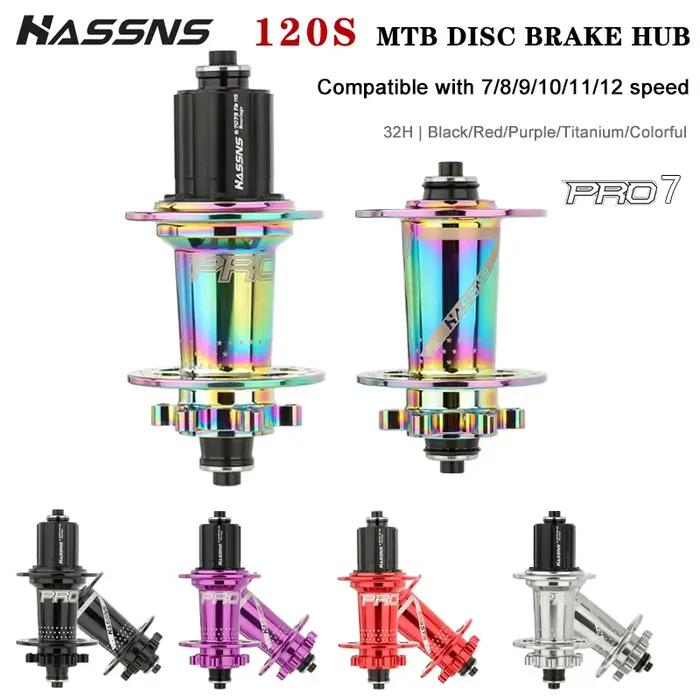 HASSNS PRO7 moyeu vtt 32 24 trous portant VTT moyeu libre moyeu arrière 32h 24h Cube bruyant bagues
