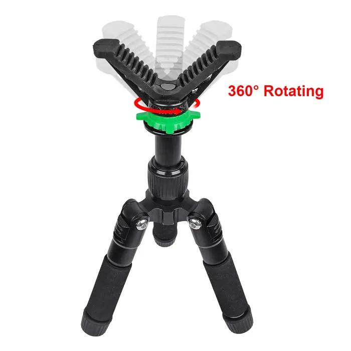 Trépied chasse professionnel ajustable tête V Yoke aluminium pour fusil et observation longue distance