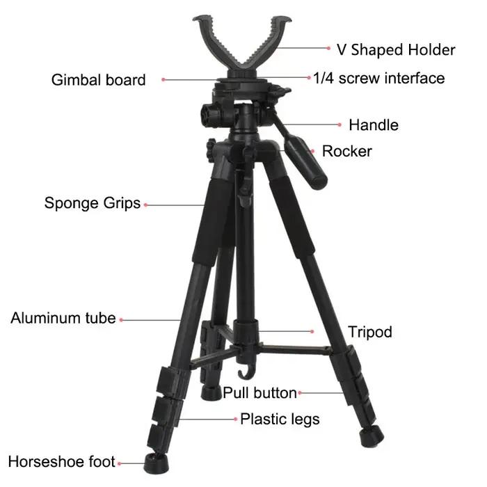 Tête de tir télescopique portable en aluminium, support de tir de chasse en plein air, équipement T1, 3 types