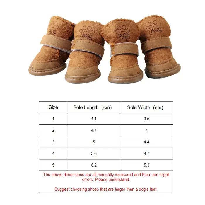 4 pièces/ensemble chaussures pour chien de compagnie