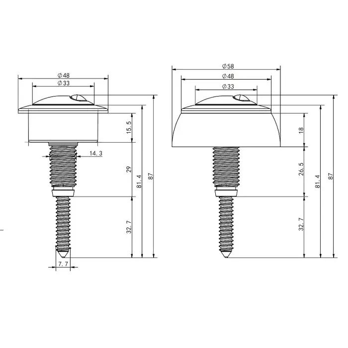 Bouton poussoir de réservoir d'eau en ABS avec valve de remplissage pour réservoirs d'eau de diamètre 38 à 42mm occaions diverses