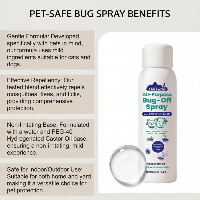 Spray répulsif anti-insectes pour animaux de compagnie