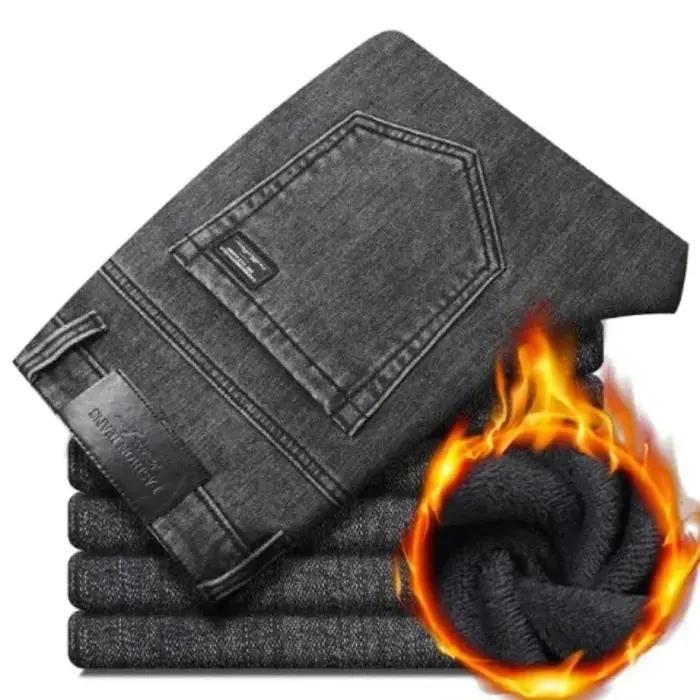 Jean Slim Noir Pur pour Hommes Style Vintage Coréen Élégant et Polyvalent Occasions Spéciales Loisirs Mode Business