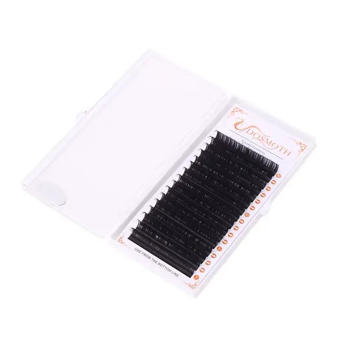 7 plateaux 16 rangées/étui extensions de cils de vison individuelles supples Extension de faux cils