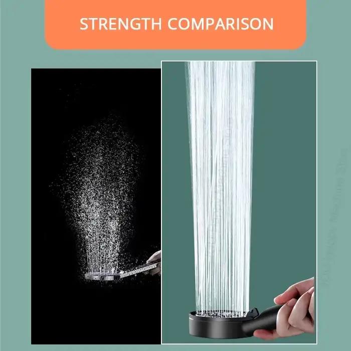 Pommeau douche noir 5 modes pression ajustable - Économie eau massage accessoires salle bain haute performance
