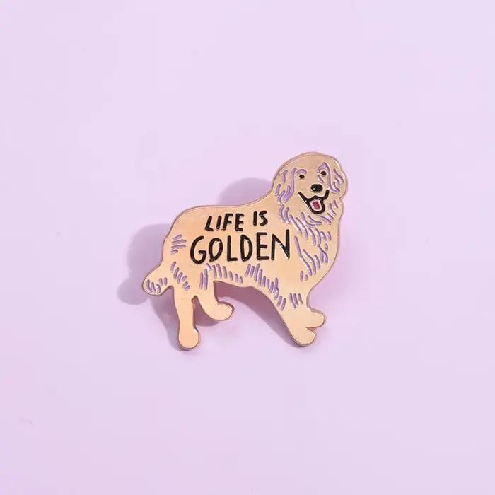 Broche en alliage émaillé motif chien de chasse rouge pour femmes bijoux animaux dessin animé cadeau original pour amis occasions spéciales