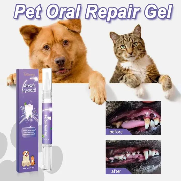 Gel dentaire pour animaux de compagnie, stylo de soins bucco-dentaires, combat la mauvaise haleine, contrôle du tartre, apaise les gencives, solution naturelle pour chiens et chats