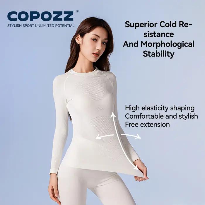 Ensemble de sous-vêtements de ski COPOZZ à séchage rapide pour hommes et femmes en polyester résistant aux conditions hivernales occasions spéciales