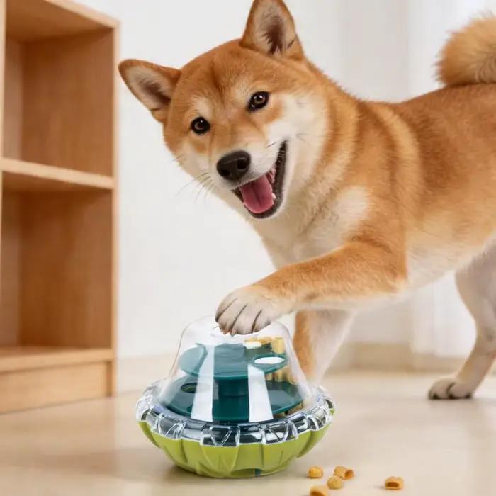 Jouet distributeur de friandises pour chiens et chats stimulant mentalement et favorisant l'alimentation saine et lente