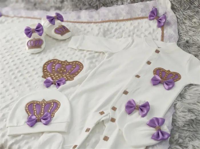 5 pièces vêtements nouveau-né nursery enfant coton soins bébé produits pantalons mitaines couverture accueil