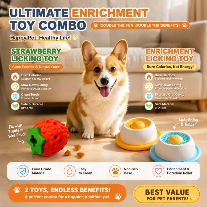 Ensemble de jouets interactifs pour chien : Distributeur de friandises en forme d'arachide