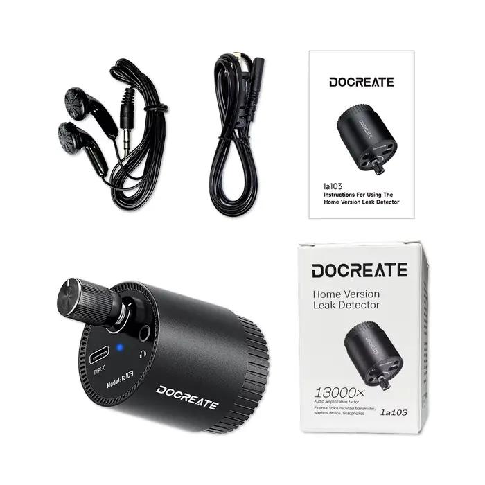 Détecteur de fuite de conduite d'eau souterraine, moniteur de fuite de canalisation portable, kit de