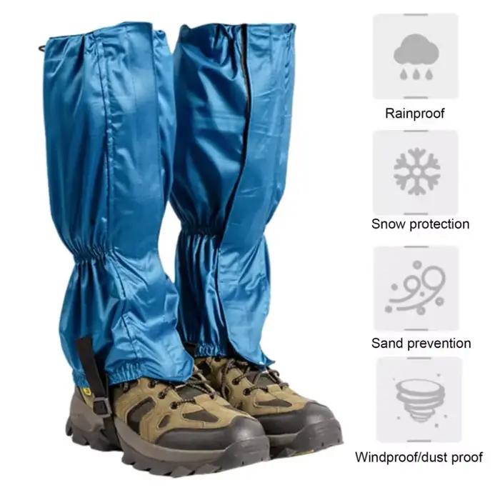 Guêtres de randonnée imperméables et réglables pour activités de plein air