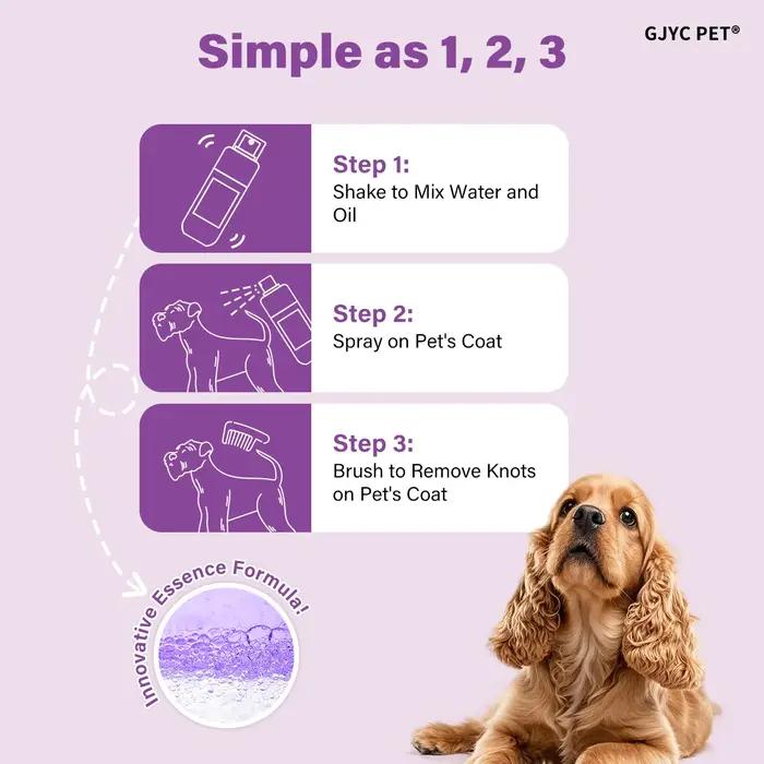 Spray démêlant pour poils d'animaux 100ml