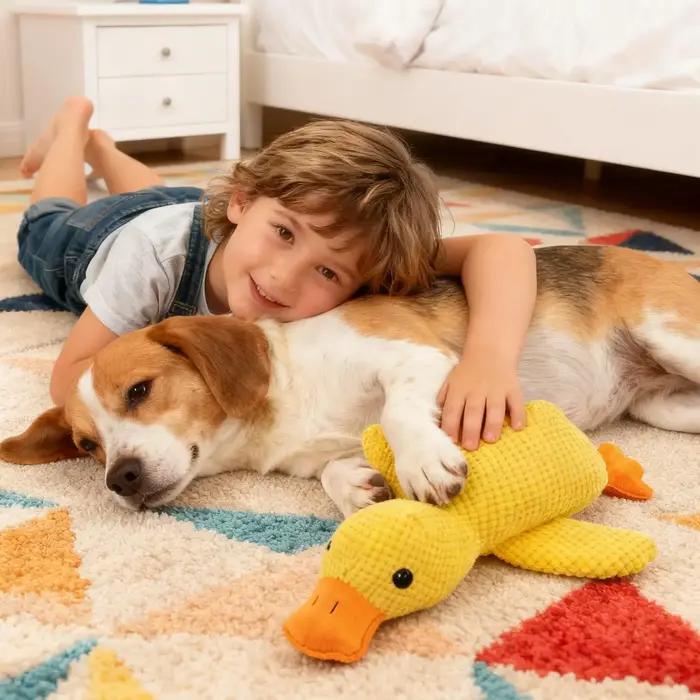 Jouet de canard apaisant pour chiens