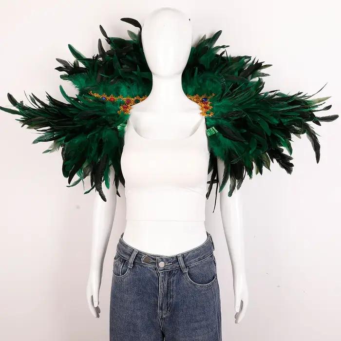 Plume châle Halloween carnaval Costume piste Performance balle gilet écharpe cape fête