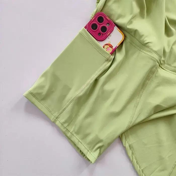 Femmes 2 en 1 course sport jupes Shorts taille haute volley-ball Golf jupe Tennis sport Yoga jupe gy