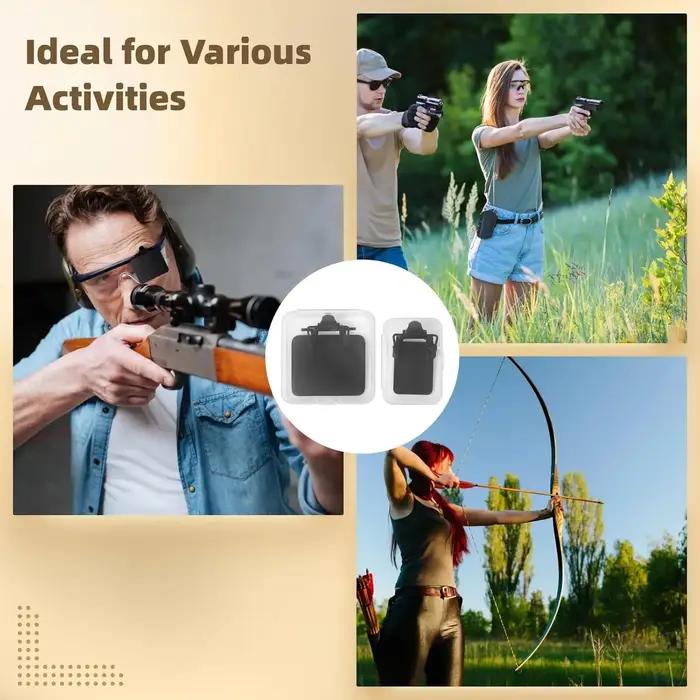 2 pièces lunettes de tir blindages patchs pour les yeux de tir Standard 180 ° Boucliers en verre réglables Occluder