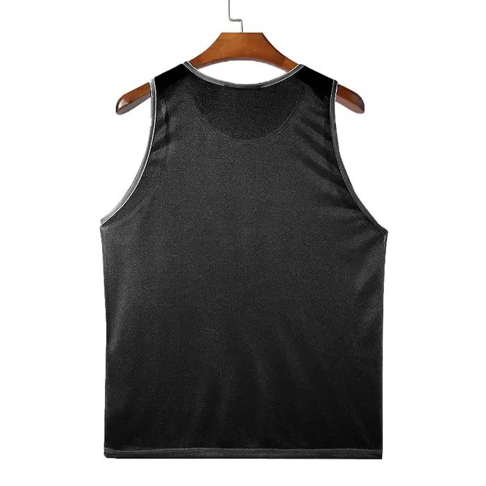Débardeur transparent en tricot de luxe pour hommes, col rond, sans manches, maille, sexy, couleur unie, gilet respirant, vêtements de fête pour hommes, été