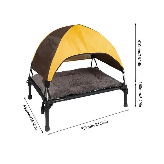 Lit surélevé pour animaux de compagnie tente d'ombrage sac de transport respirant camping extérieur confortable ombrage et protection pour chiens et chats occasions spéciales