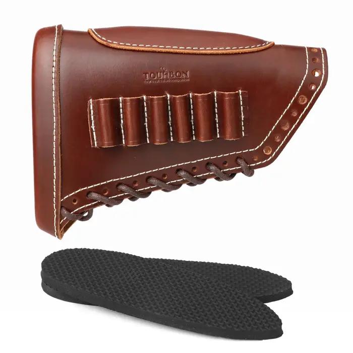 Tourbon-Juste de crosse de fusil de chasse en cuir souple