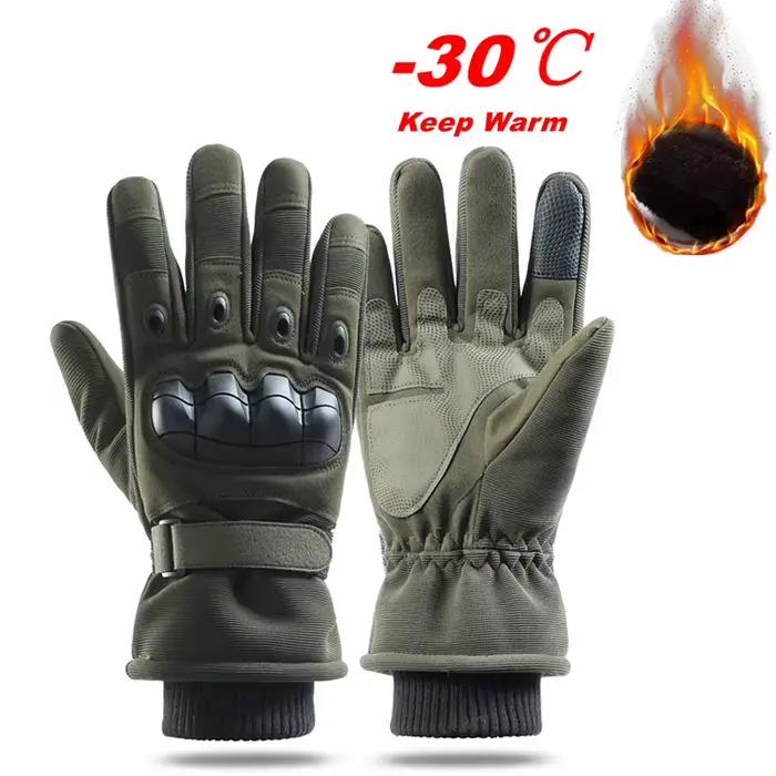 Gants tactiques hiver pleine main chasse ski écran tactile thermiques protection outdoor hommes