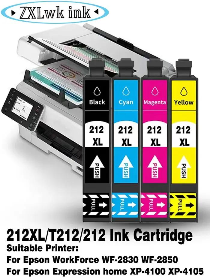 Cartouche d'encre 212 212XL T212, 212xl 212, Compatible avec imprimante Epson Workforce WF-2830 WF-2850 Expression Home XP-4100 XP-4105