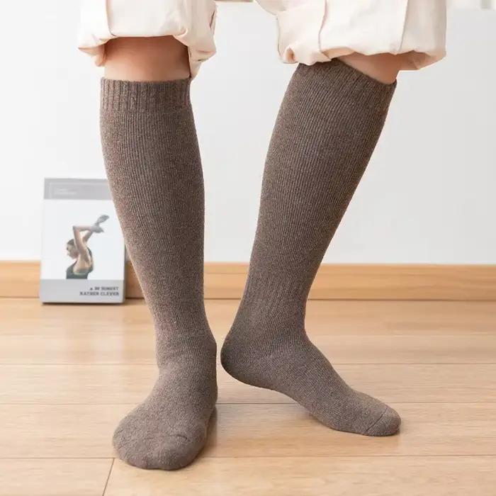 Chaussettes chasse genou homme hiver laine - Compression chaudes épaisses mollet cadeau