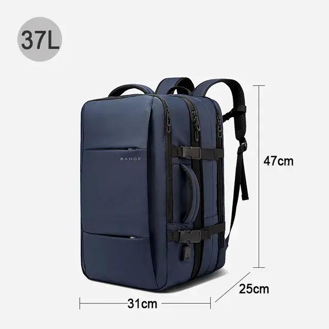 BANGE extensible hommes sac à dos étanche 17.3 pouces sac à dos pour ordinateur portable homme grande capacité randonnée
