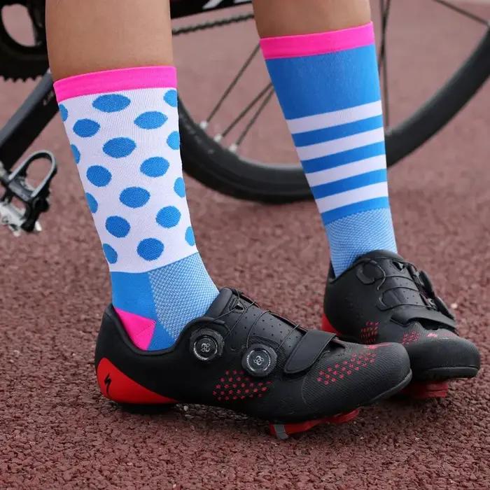 Chaussettes Cyclisme Course Skateboard Élastiques Respirantes Absorption Transpiration Mi-tube