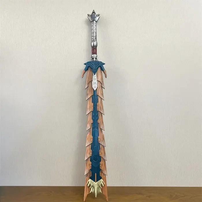 Épée Katana Zinogre Monster Hunter, Lames de Couteau Buster, Grand Sabre de Transformation Héroïque 1:1 pour Cosplay Accessoire de jeu de rôle en caoutchouc PU pour la sécurité