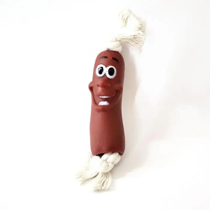 Jouet à mâcher pour chien en forme de saucisse