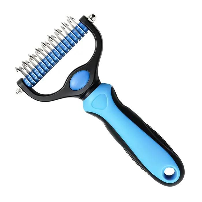 Brosse démêlante pour chien et chaton peigne sous-poil toilettage sans stress animal de compagnie occasions spéciales