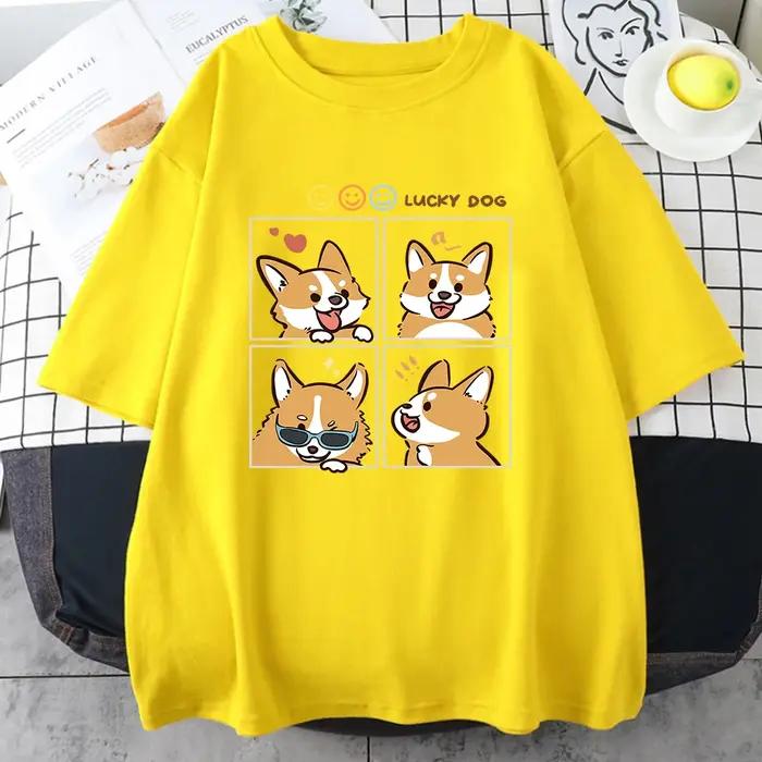 T-shirt respirant en coton doux de haute qualité pour hommes, quatre humeurs différentes de Lucky Do