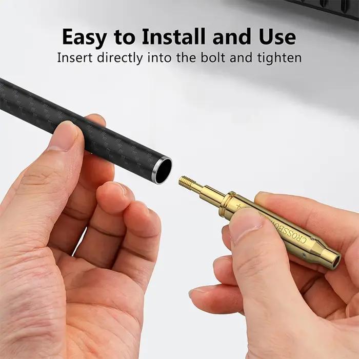 Arbalète Laser alésage vue tir à l'arc flèche rouge Laser Boresighter tactique flèche arbalète filetée outil de visée Laser pour la chasse