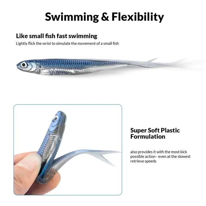 THKFISH 5/6 pièces appâts souples de pêche 100mm 75mm leurres