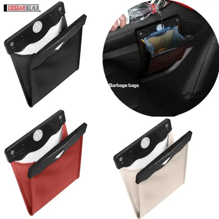 Poubelle de rangement pliable pour voiture, sac poubelle pour copilote, fournitures de rangement et